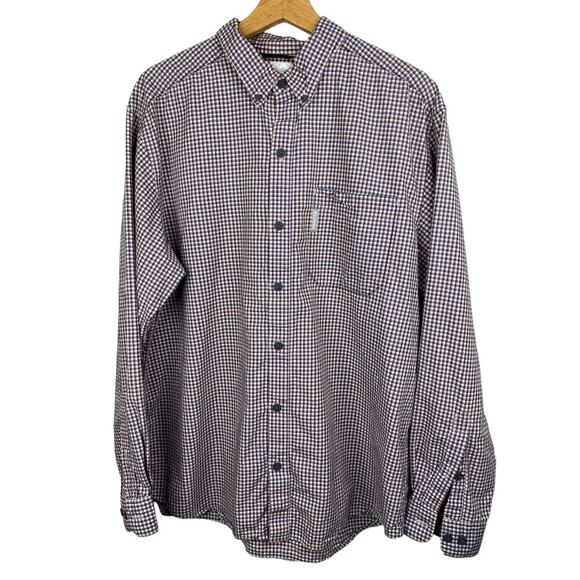 Columbia Mens Large Rapid River Checkered Button Down Long Sleeve Cotton Shirt - Picture 1 of 11